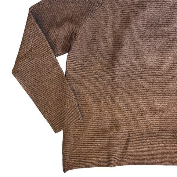 Kuhl Women’s Sz L Brown Ribbed Sweater Solace Cowl Neck Long Sleeve - Picture 11 of 13